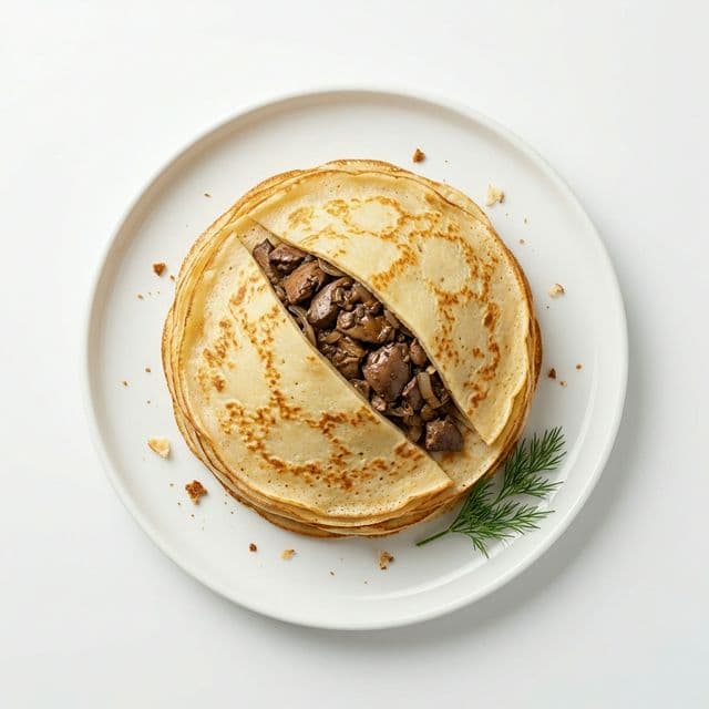Блины с куриной печенью