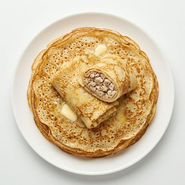 Блины с курицей