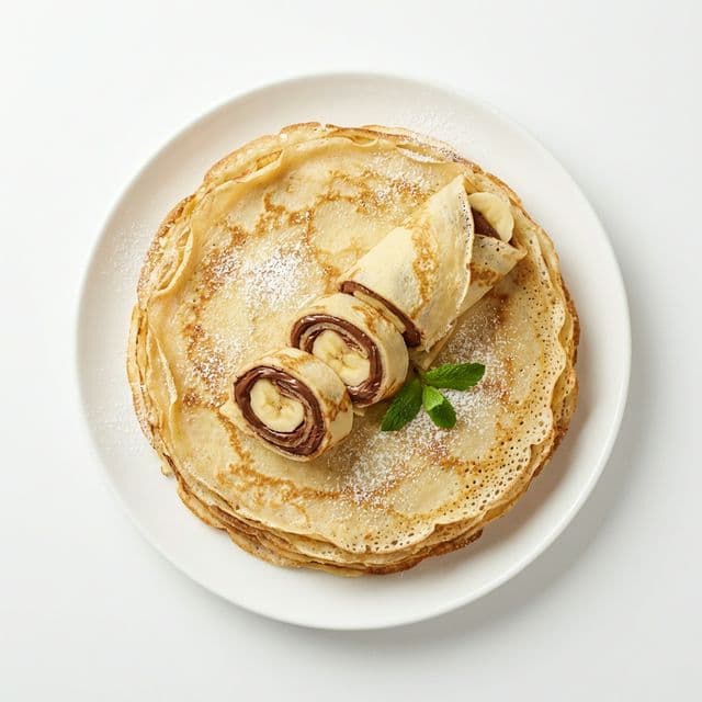Блины с Нутеллой и бананом