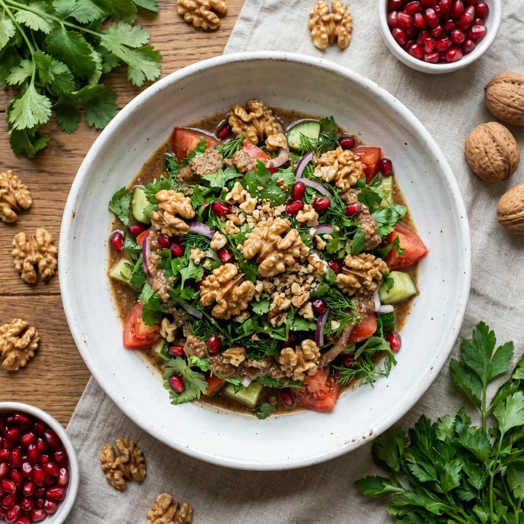 Грузинский салат с орехами