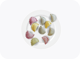 Цветные вареники