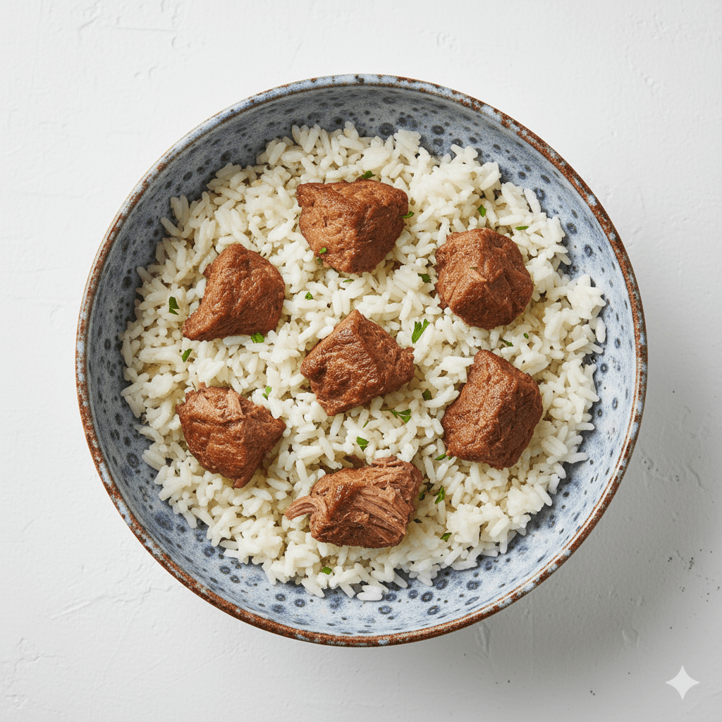 Рис с тушенкой