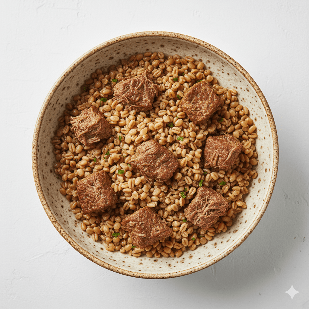 Полба с тушенкой